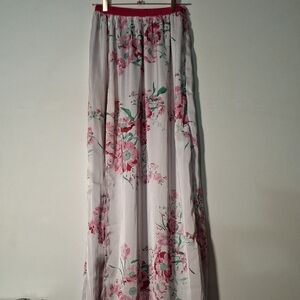 JLUXLABEL 2 Piece Set Floral Maxi Skirt & Bodysuit Size S
